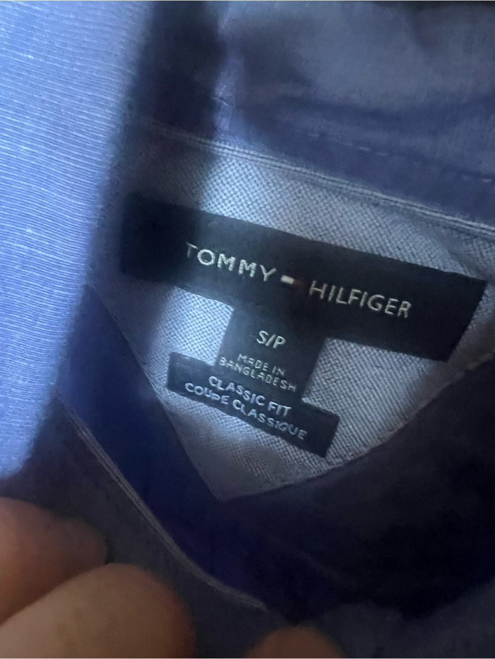Tommy Hilfiger Men's Chambray Button-Down Shirt in Blue - Picture 3 of 3